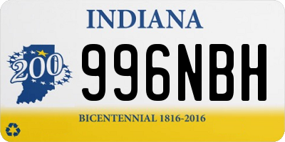 IN license plate 996NBH