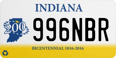 IN license plate 996NBR