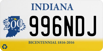 IN license plate 996NDJ