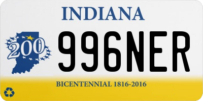 IN license plate 996NER