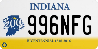 IN license plate 996NFG
