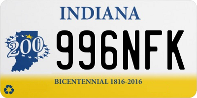 IN license plate 996NFK