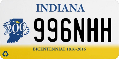 IN license plate 996NHH