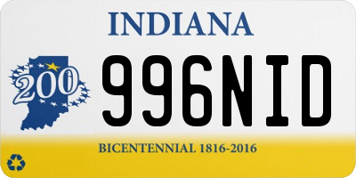 IN license plate 996NID