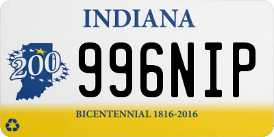 IN license plate 996NIP