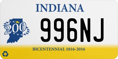 IN license plate 996NJ