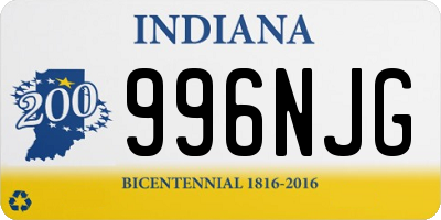 IN license plate 996NJG