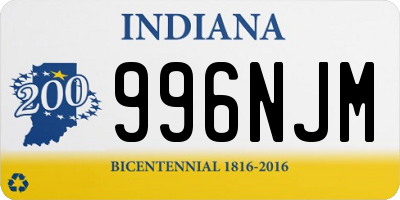 IN license plate 996NJM