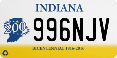 IN license plate 996NJV