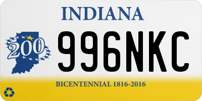IN license plate 996NKC