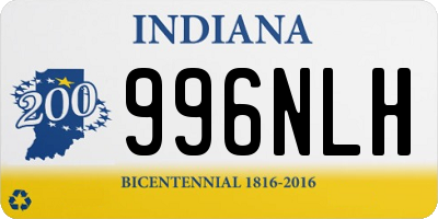 IN license plate 996NLH