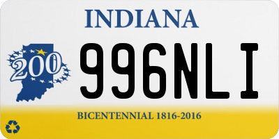 IN license plate 996NLI