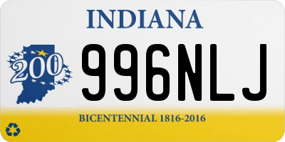 IN license plate 996NLJ