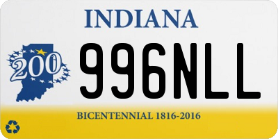 IN license plate 996NLL