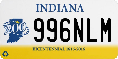 IN license plate 996NLM