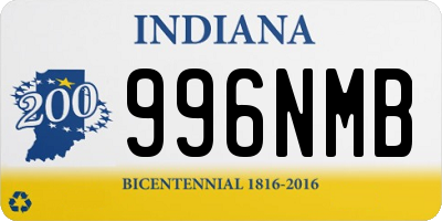 IN license plate 996NMB