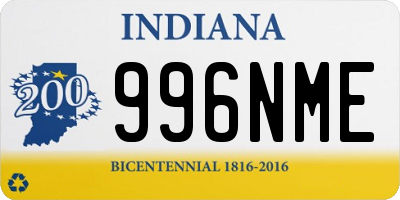 IN license plate 996NME