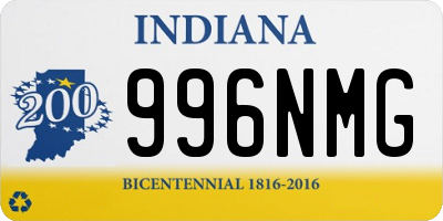 IN license plate 996NMG