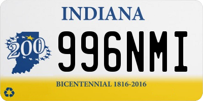 IN license plate 996NMI