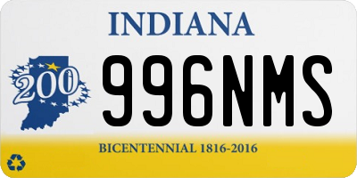 IN license plate 996NMS