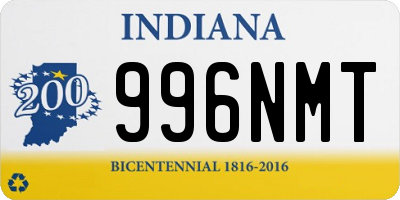 IN license plate 996NMT