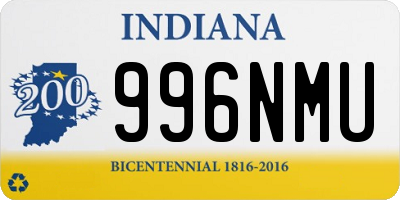 IN license plate 996NMU