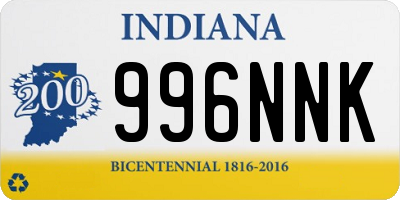 IN license plate 996NNK