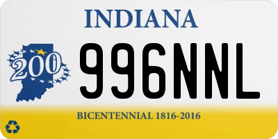 IN license plate 996NNL