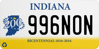 IN license plate 996NON