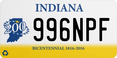 IN license plate 996NPF