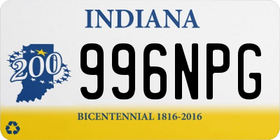 IN license plate 996NPG