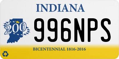IN license plate 996NPS