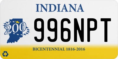 IN license plate 996NPT