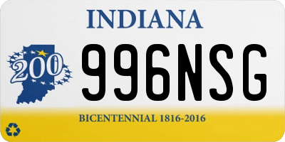 IN license plate 996NSG