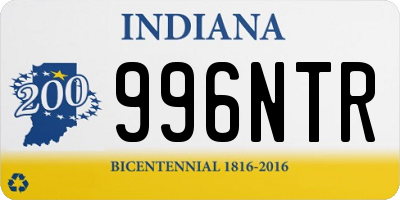 IN license plate 996NTR