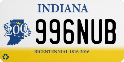 IN license plate 996NUB