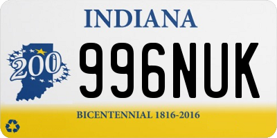 IN license plate 996NUK