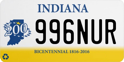 IN license plate 996NUR