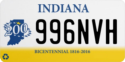 IN license plate 996NVH