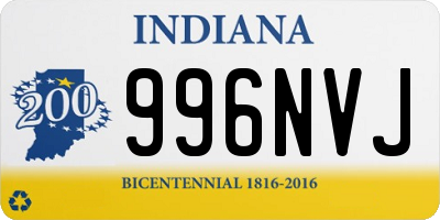 IN license plate 996NVJ