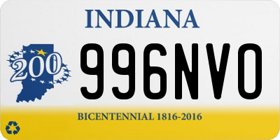 IN license plate 996NVO