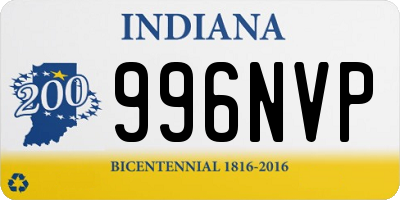 IN license plate 996NVP