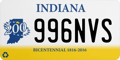 IN license plate 996NVS