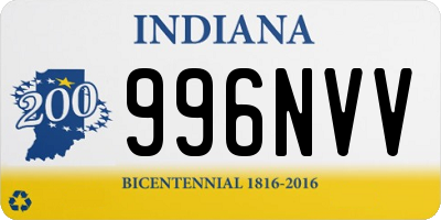 IN license plate 996NVV