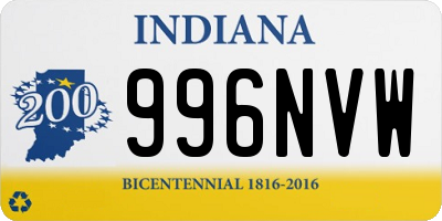 IN license plate 996NVW