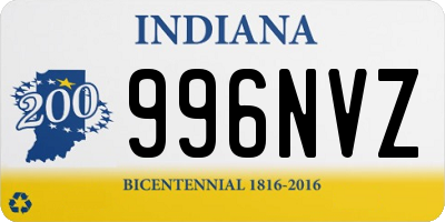 IN license plate 996NVZ