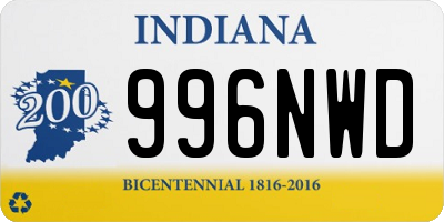 IN license plate 996NWD