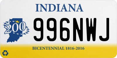IN license plate 996NWJ