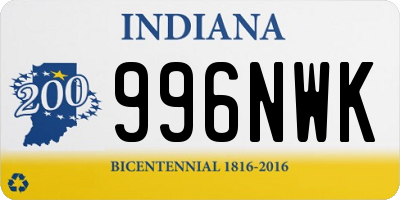 IN license plate 996NWK