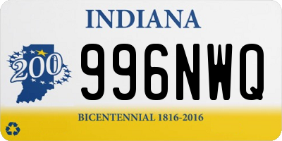 IN license plate 996NWQ
